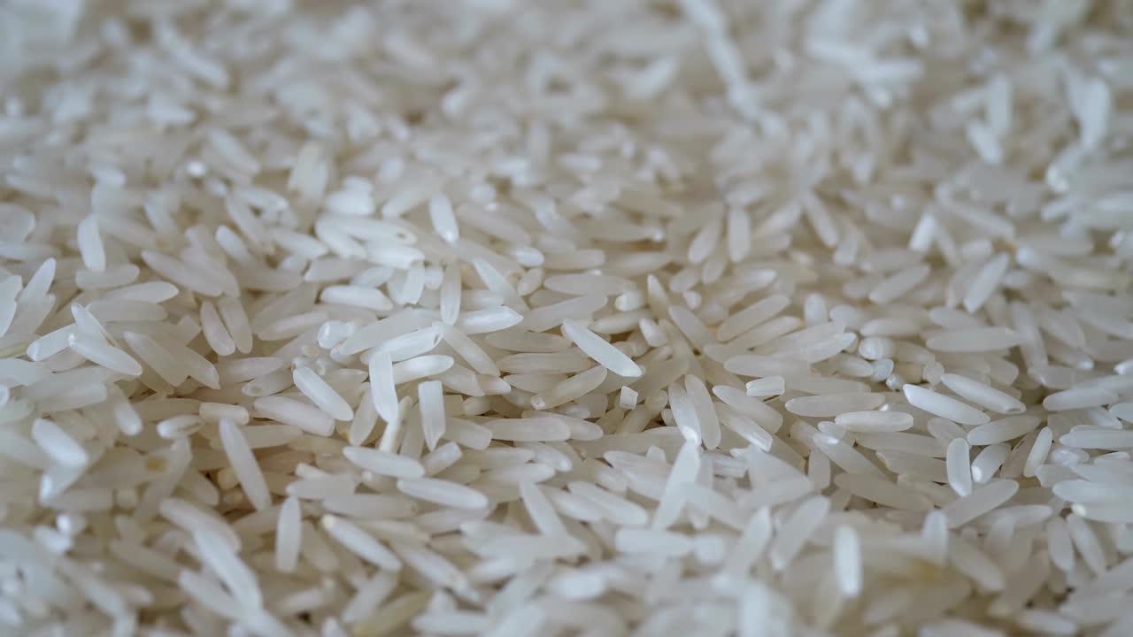 white rice, grain organic food stuffs focus pull