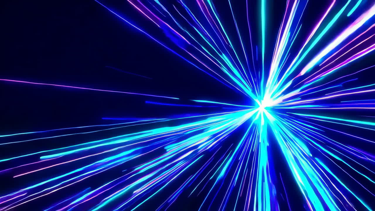 추상적인 네온 속도 선