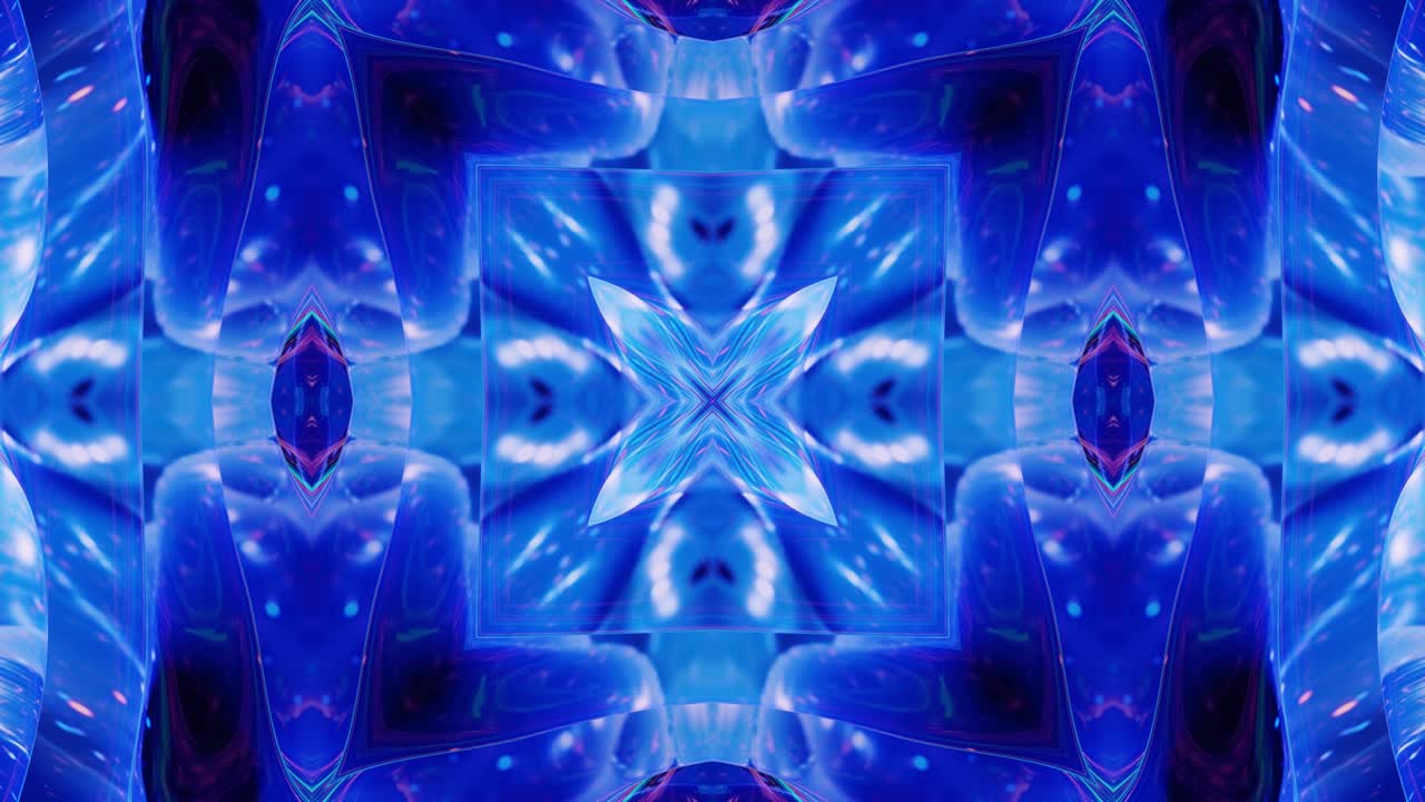 patrón ondulado líquido como el caleidoscopio con ondas. 3d elegante abstracto en bucle bg, estructura simétrica ondulada de vidrio líquido brillante. animación fluida colorida de moda de 4k.