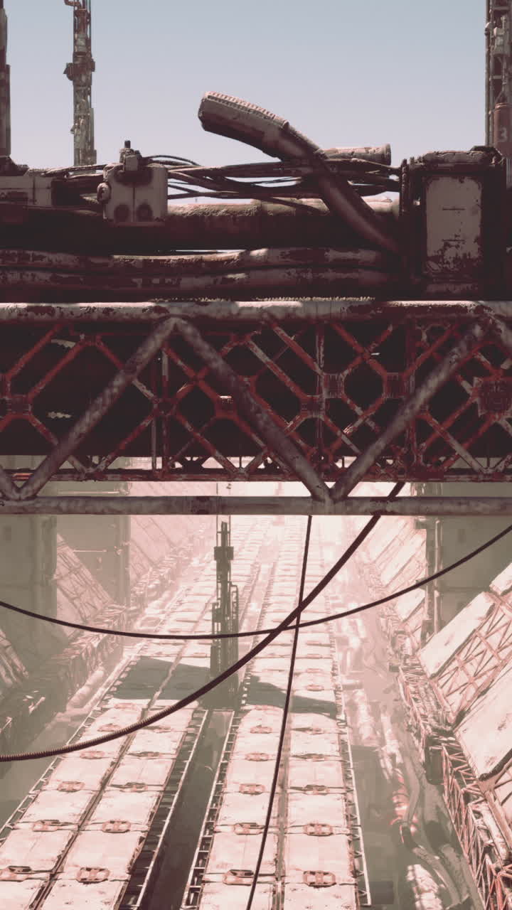 tuberías en la zona de la fábrica o planta retro