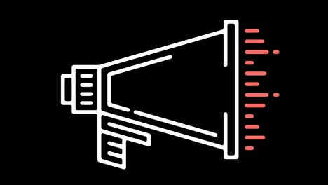 announcement line icon animation with alpha