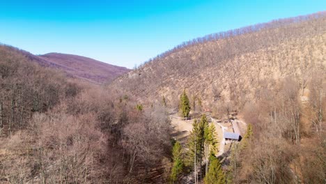 Aerial-view-of-Szalajka-völgy-National-Park-in-Szilvásvárad,-Hungary