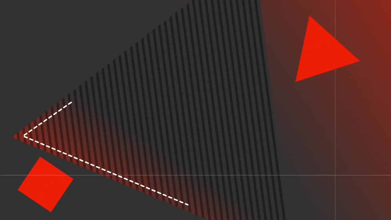 animación del triángulo rojo y el cuadrado