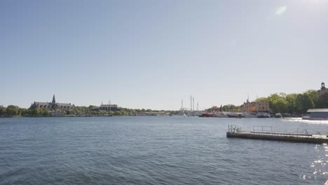 calm shoot of stockholm city on a summer day