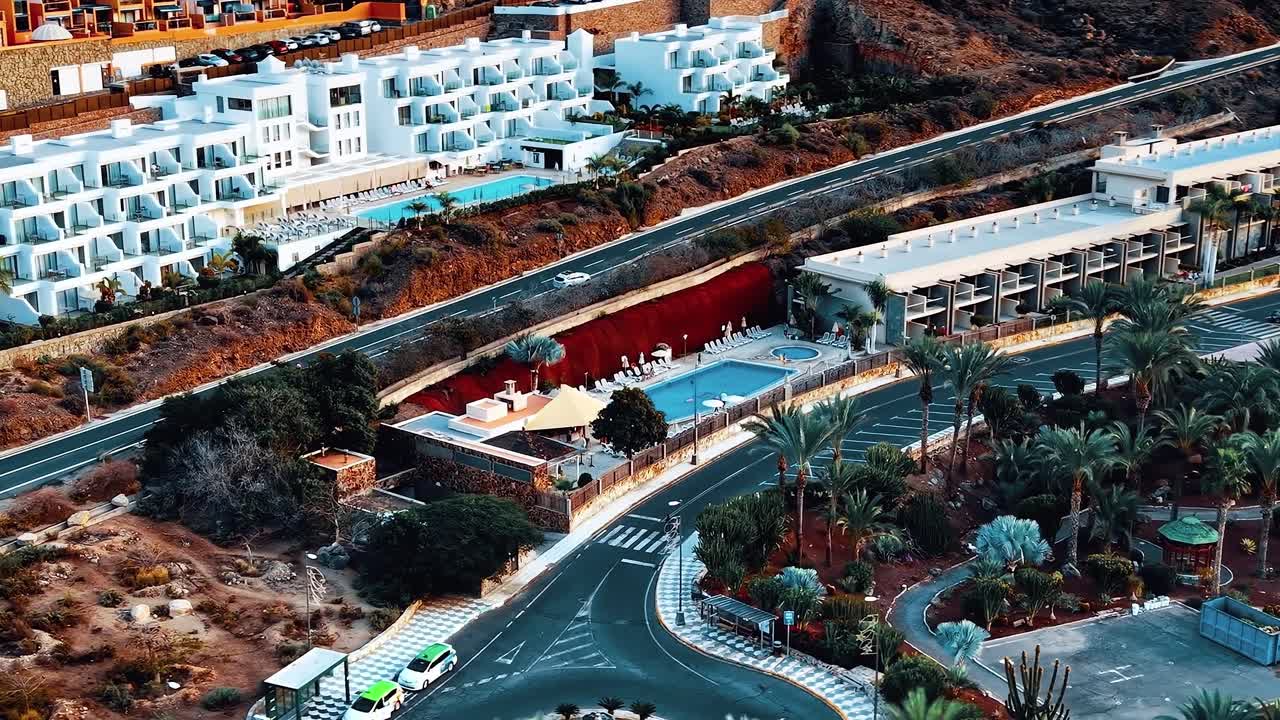 Veduta aerea di una zona resort a Gran Canaria, Spagna, di giorno