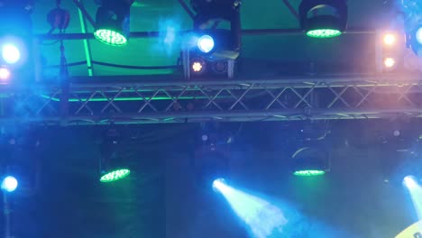 stage multi-colored lighting. concert lights. lighting effects on concert stage