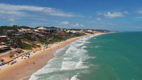 brazilian coastline, beautiful beach with turquoise water,natal