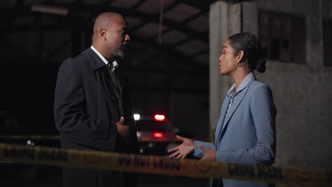 police detectives at a crime scene