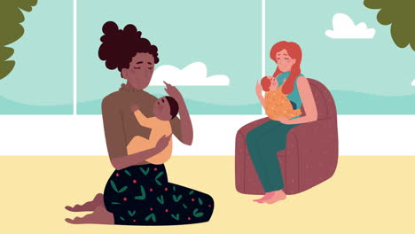 mothers with babies