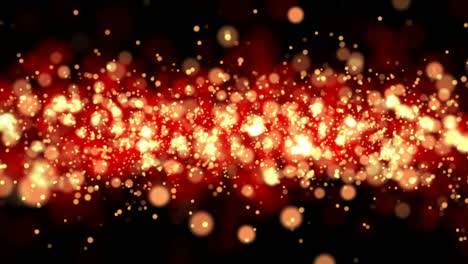 abstract motion background shining gold particles. shimmering glittering particles with bokeh. popular, modern, christmas, new year