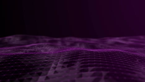 resolución 4k abstracto fondo de bucle sin costuras diseño futurista, datos de forma geométrica de adn conectados línea y puntos, fondo digital futurista para ciencia y tecnología empresarial, fondo púrpura movimiento de onda video de stock