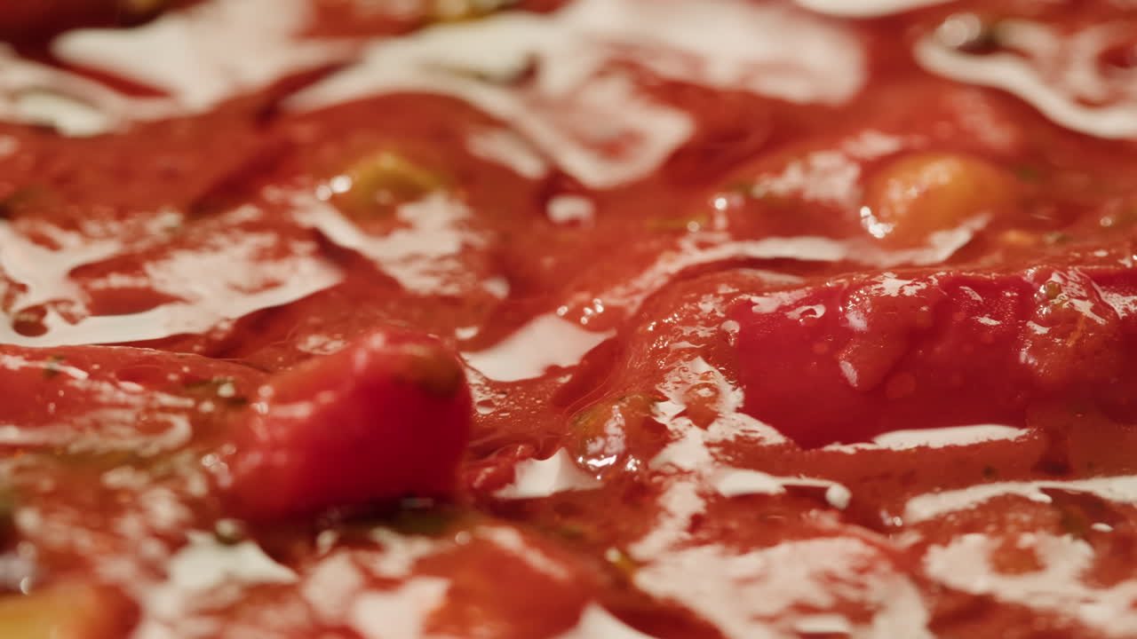 Close-up of a Creamy Tomato-Based Indian Dish