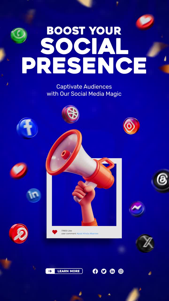 Boost Your Social Presence Social Media Story Animation Template ...