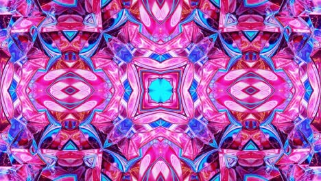 patrón ondulado líquido como el caleidoscopio con ondas, gradiente multicolor. 3d elegante abstracto en bucle bg, estructura simétrica ondulada de vidrio líquido brillante. animación fluida colorida de moda de 4k.