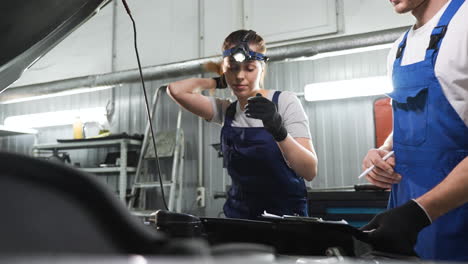 coworkers in the workshop