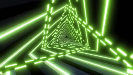 neon green triangular tunnel
