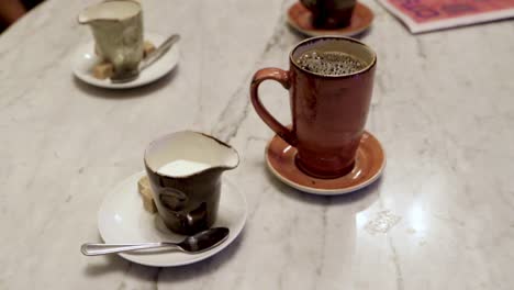 tazas de café de cerca