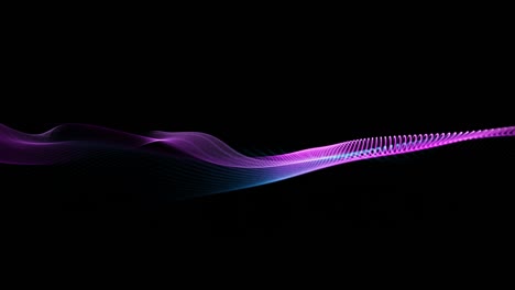 animación futurista con objeto de onda de partículas en cámara lenta, 4096x2304 bucle 4k