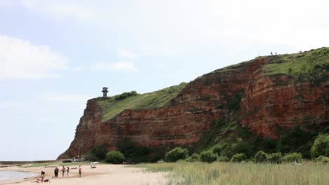 Tourists-On-The-Cove-Of-Bolata-Beach-Near-Cape-Kaliakra-In-Bulgaria