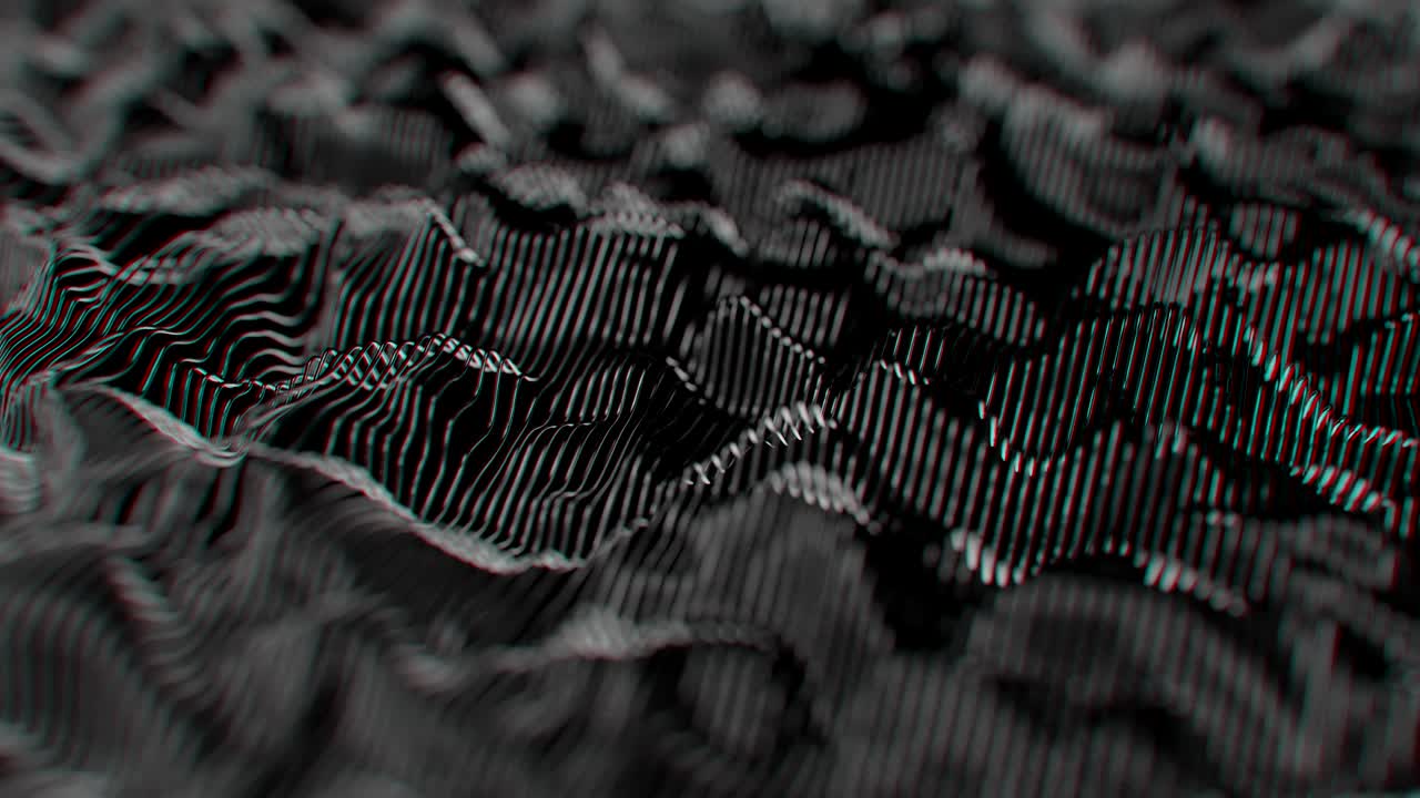 4k líneas onduladas de neón abstractas.