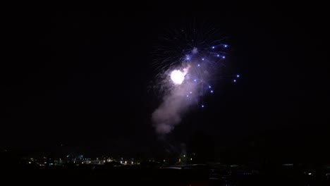 a huge colorful fireworks display at night on july 3