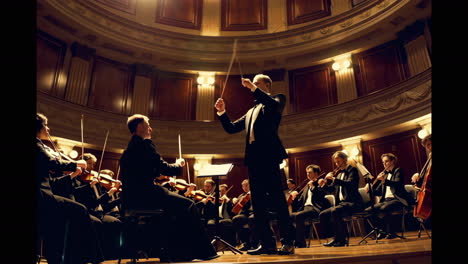 orchestra performance in concert hall