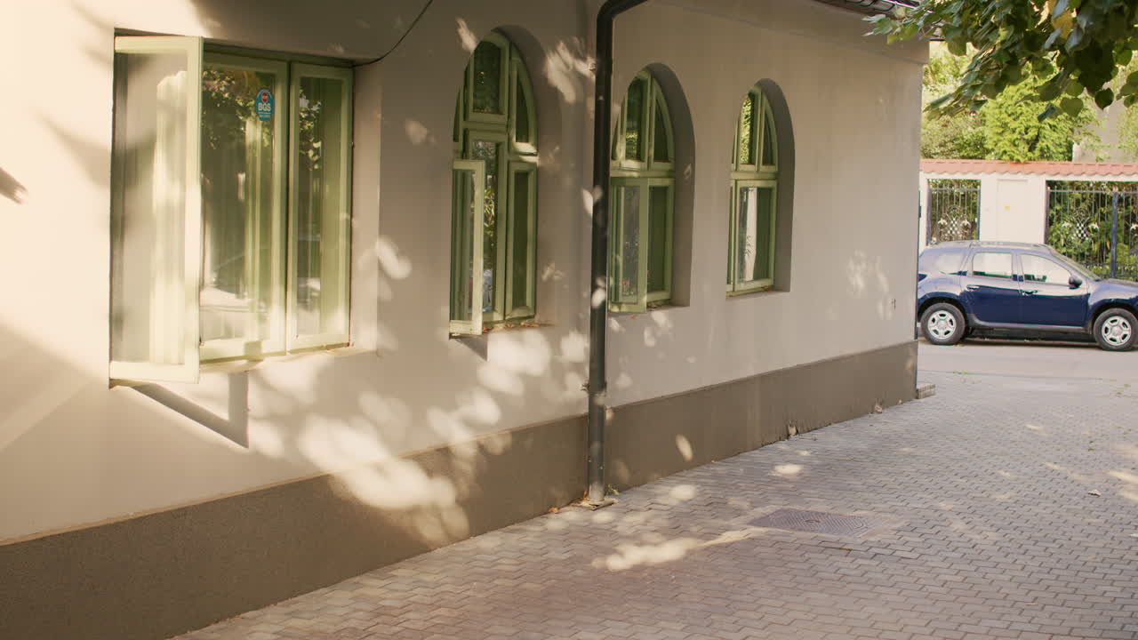 Food delivery person riding bicycle