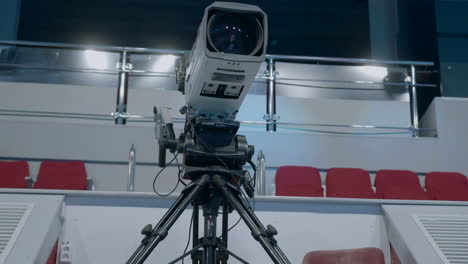 tv broadcast camera setup in a stadium