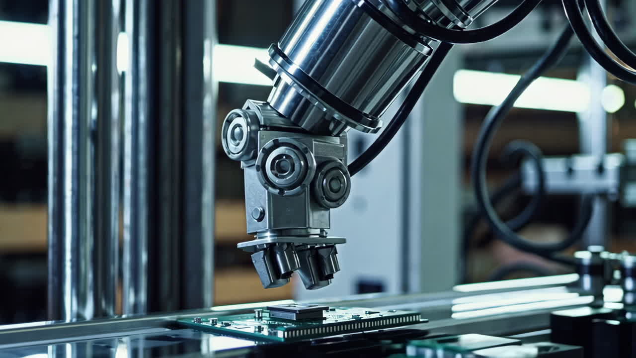 Automated Chip Placement in a High-Tech Factory