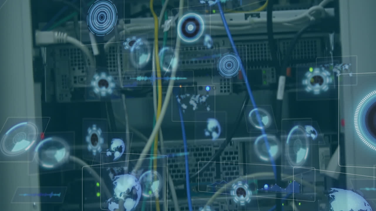 Animation of data processing over computer server
