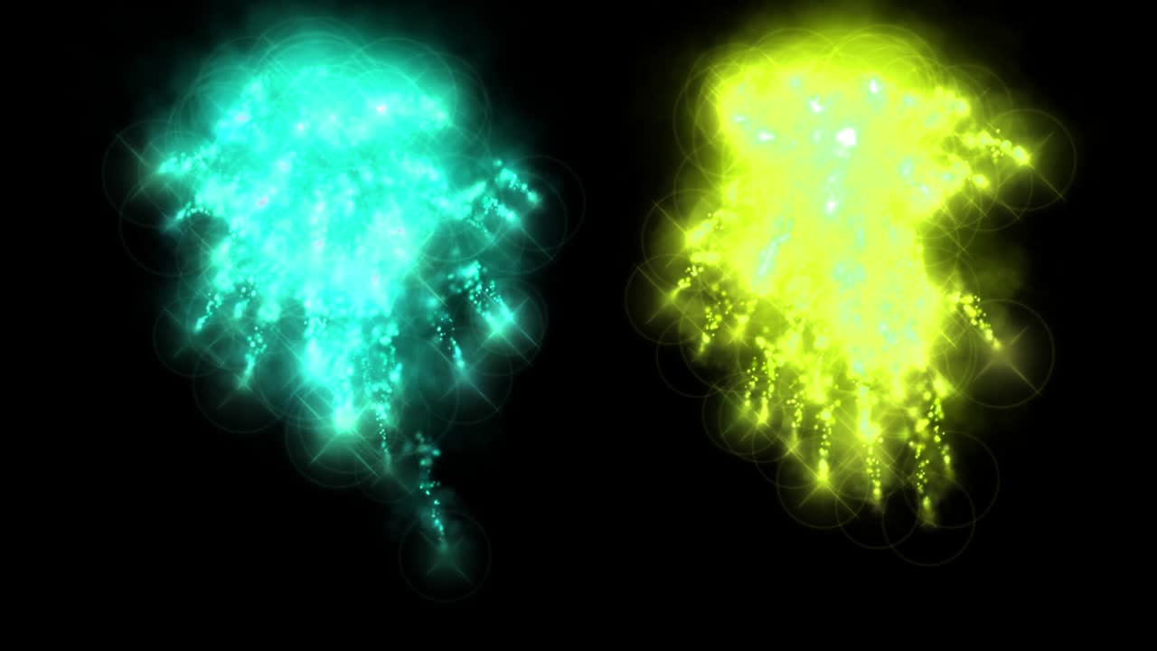 chispas de fuego partículas de color animación gráficos de movimiento