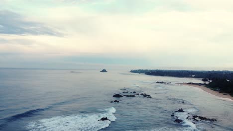 Aerial-View-of-Sri-Lanka's-Coast-at-Dawn