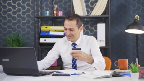 businessman shopping online.