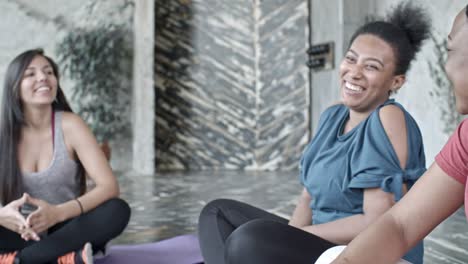 energetic woman laughing and talking