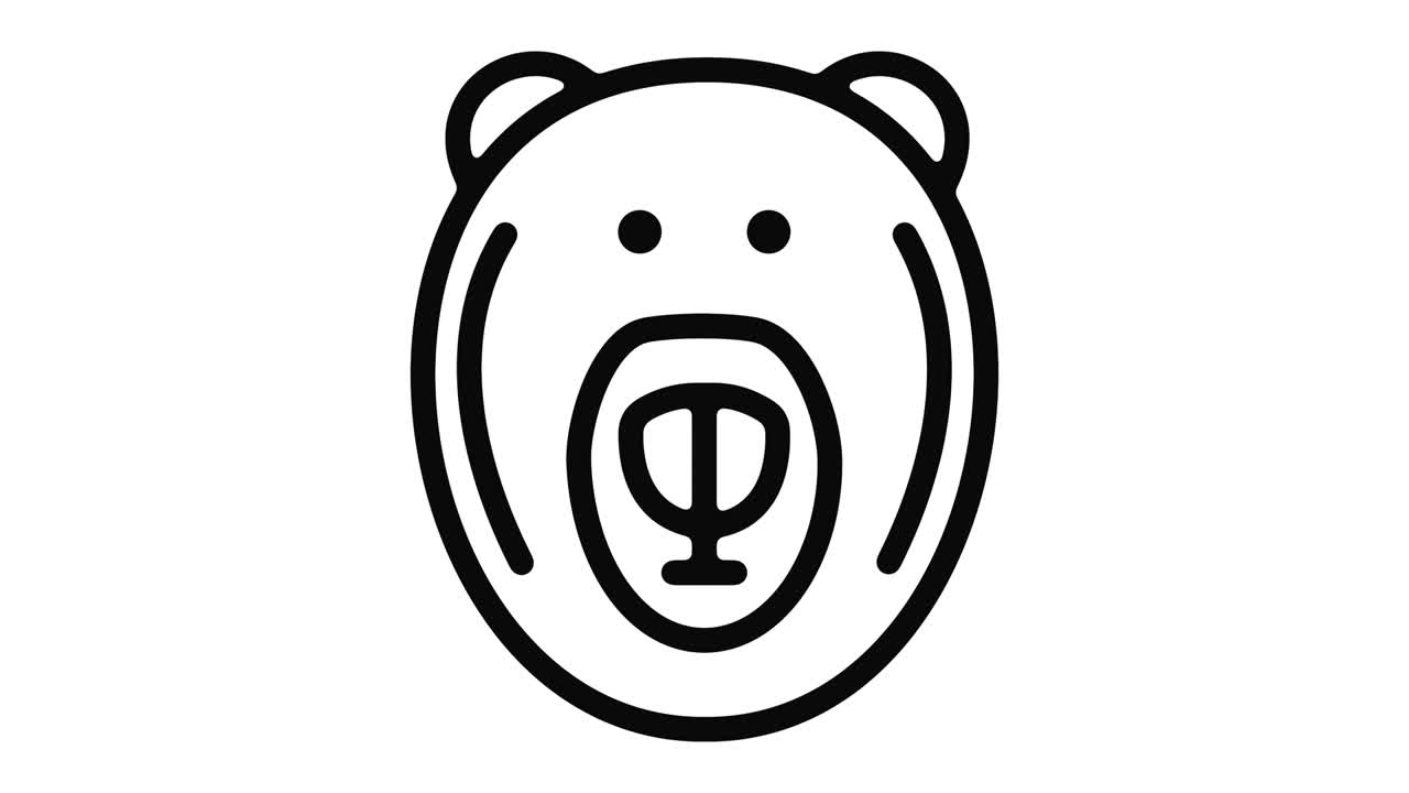 gráfico de movimiento de línea de oso