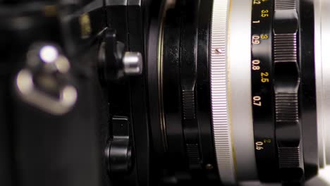 vintage analogic film camera details, nikon f3 close-up