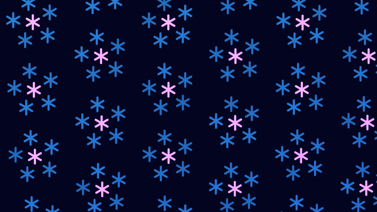 Stunning blue and white snowflake pattern on dark background