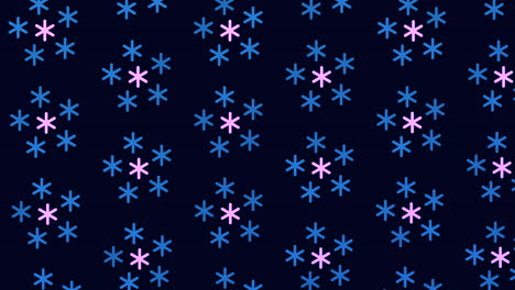 stunning blue and white snowflake pattern on dark background