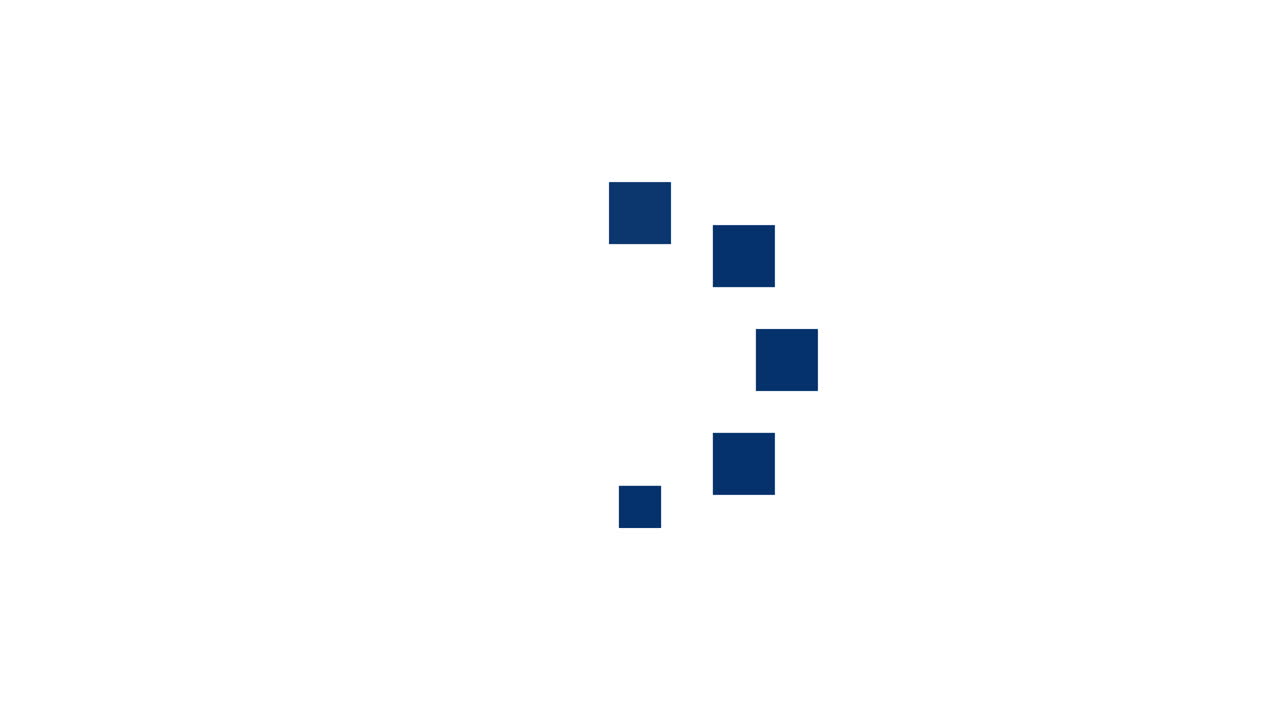 Blue Squares Forming a Circular Loading Animation on White Background