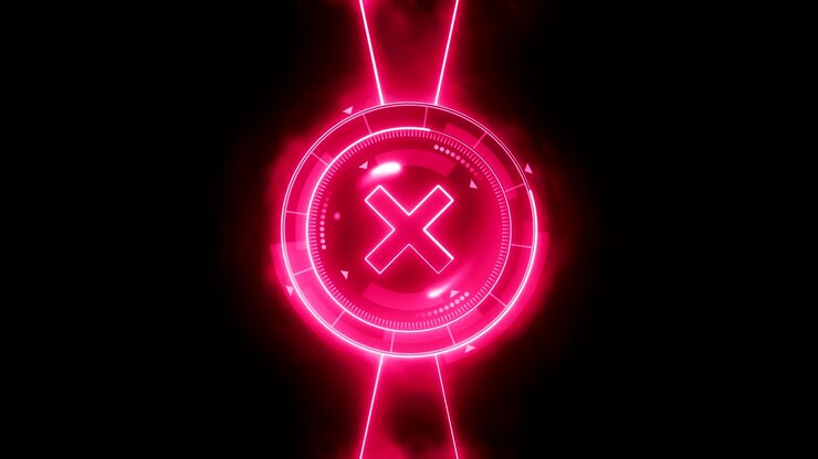 Futuristic sports game loop animation. Versus fight background. Radar neon digital display. X target mark. Game control interface element. Battle fight sports competition.