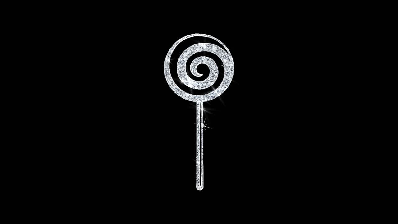 Silver Glitter Lollipop Icon