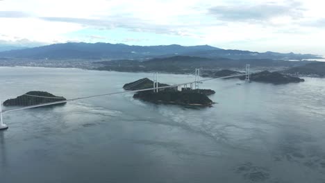 Kurushima-Kaikyo-Bridge,-The-Worlds-Largest-Suspension-Bridge,-Japan