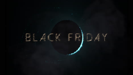 black friday with planet and star filed in galaxy