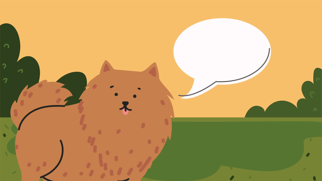 hte 캠프 애니메이션에서 귀여운 개