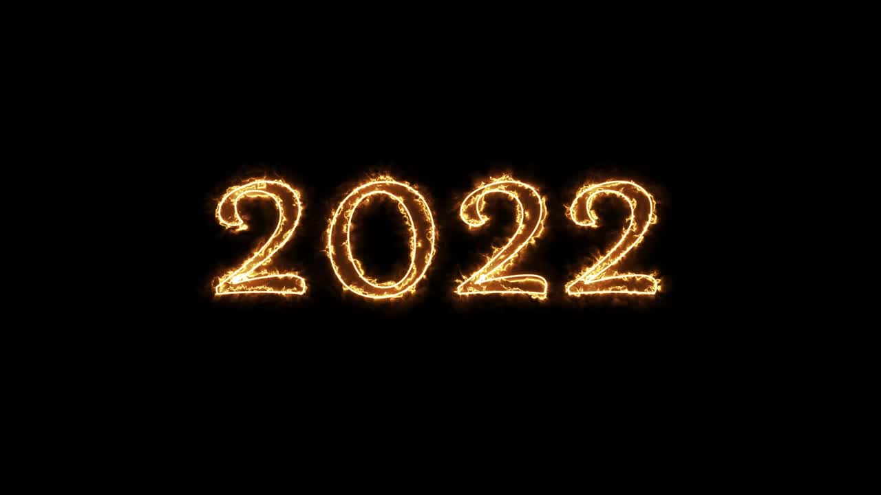 2022 fondo de luz de neón dorado, brillante y parpadeante 2022 fondo de texto de neón.