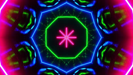 neon kaleidoscope visuals