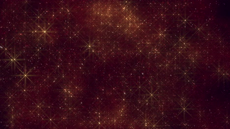 Shimmering-night---vibrant-red-and-gold-background-adorned-by-sparkling-stars