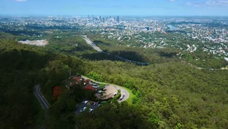 panoramic distant view of brisbane