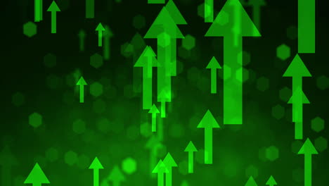 green arrows rising up