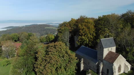 saint-roch church at uchon, saone-et-loire department in france